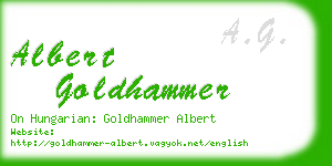 albert goldhammer business card
